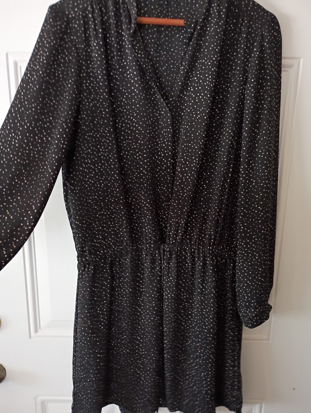 Hilary Radley Women's Blouse Button Sleeve Button Down Front .